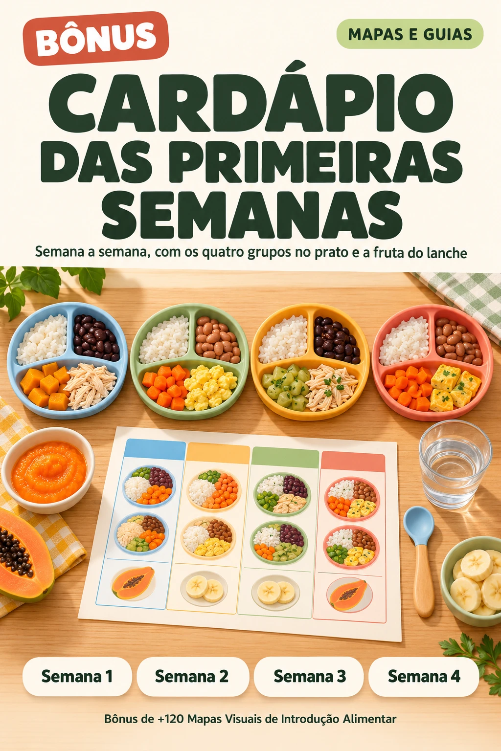 Cardápio das primeiras semanas